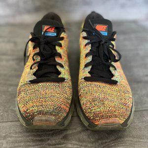 USED - Nike Flyknit Max, Orange/Multi Color, SZ9